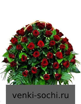 Корзина из живых цветов КН11, 100