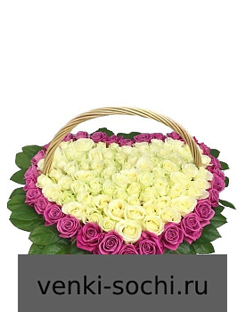 Корзина из живых цветов КН19, 100