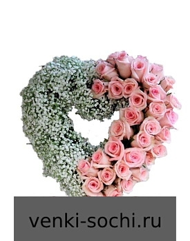 Венок ЕВ14 живые цветы, 75см х 75см