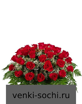 Корзина из живых цветов КН24, 100