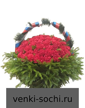 Корзина из живых цветов КН6, 120