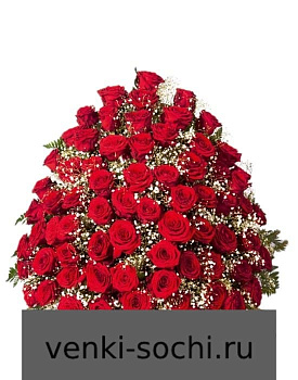 Корзина из живых цветов КН18, 100